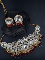 La Trendz Kundan CZ Stone Designer Bridal Necklace Set For Women - Image 3