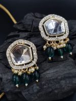 La Trendz Designer CZ Stone Studed Kundan Drop Earring For Women - Image 3