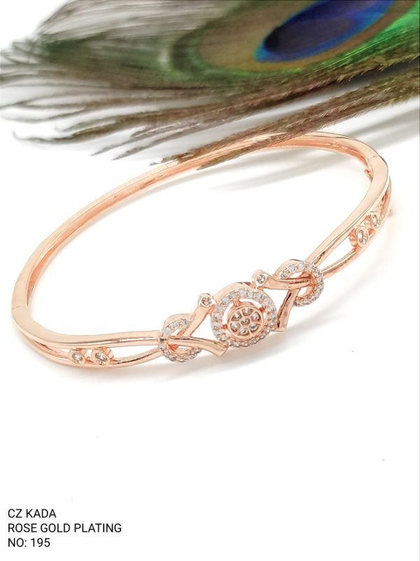 La Trendz Brass CZ Stone Square Fancy Kada For Women