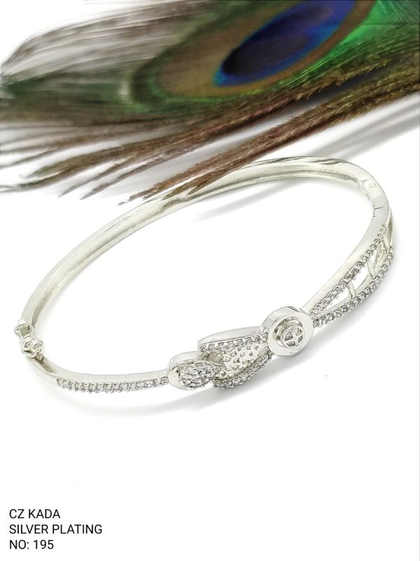 La Trendz Brass CZ Stone Delicate Fancy Kada For Women