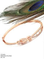 La Trendz Brass CZ Stone Delicate Fancy Kada For Women - Image 2