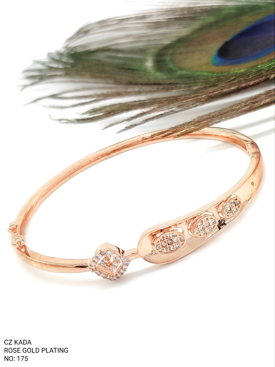 photo_2023-04-06_11-13-36 La Trendz Brass CZ Stone Alluring Elegant Kada For Women - Image 1