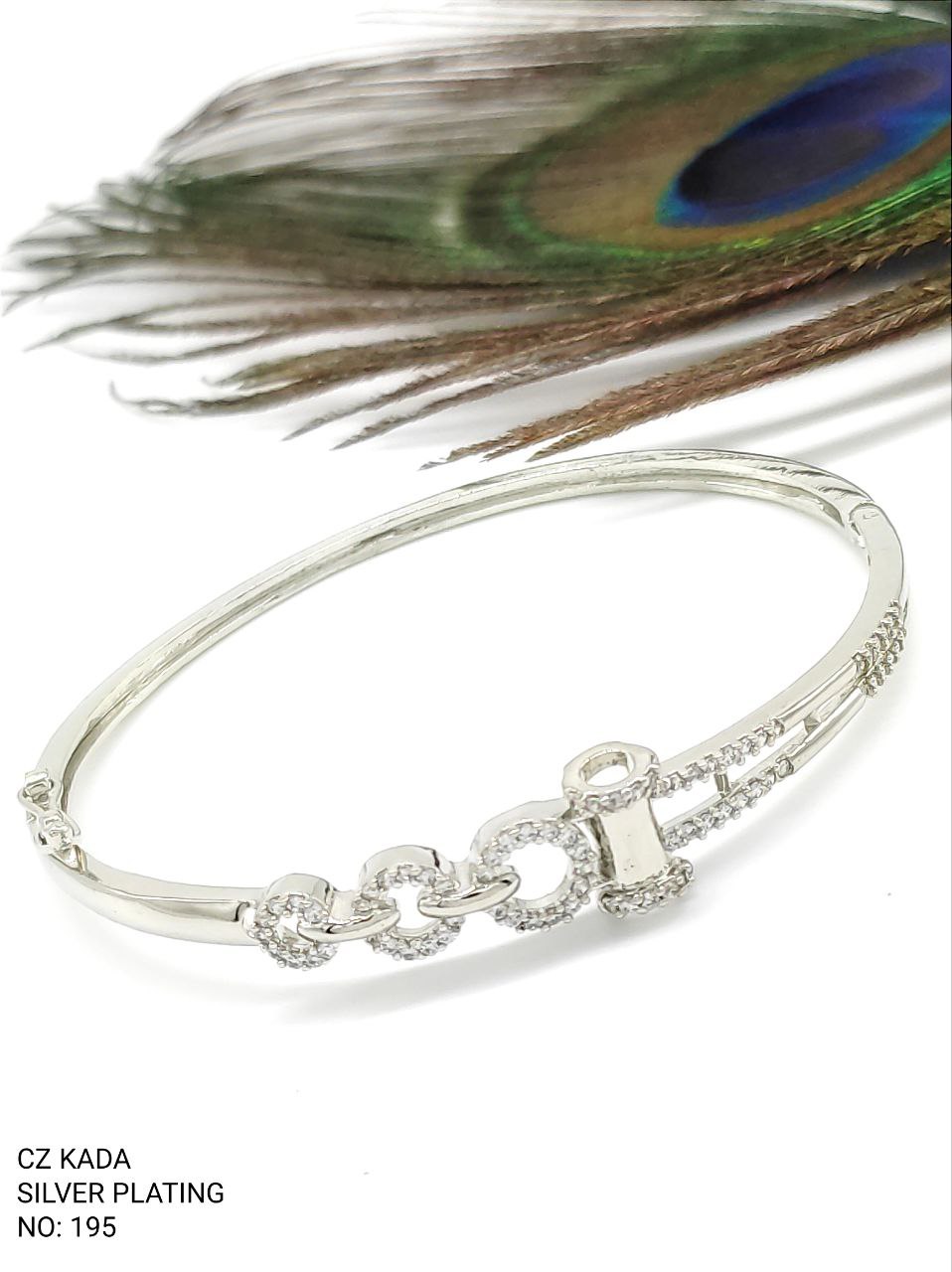 photo_2023-04-06_11-13-39 La Trendz Brass CZ Stone Round Elegant Kada For Women - Image 1