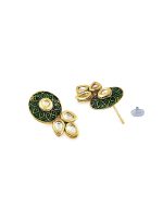 La Trendz Gold Plated Green Meenakari Designer Pearl Beaded Necklace Set For Women - Image 6