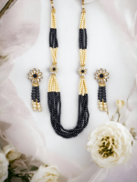 La Trendz Multi Layared Double Pendent Necklace Set For Women - Image 7