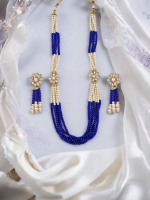 La Trendz Multi Layared Double Pendent Necklace Set For Women - Image 6