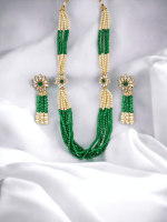 La Trendz Multi Layared Double Pendent Necklace Set For Women - Image 4