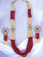 La Trendz Multi Layared Double Pendent Necklace Set For Women - Image 2