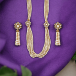 La Trendz Multi Layared Double Pendent Necklace Set For Women