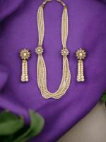 La Trendz Multi Layared Double Pendent Necklace Set For Women