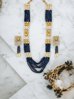 La Trendz Multi Layared Double Pendent Necklace Set For Women - Image 7