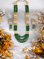 La Trendz Multi Layared Double Pendent Necklace Set For Women - Image 5