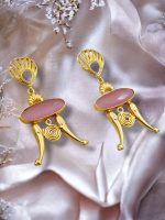 La Trendz Rajwadi Gold Polish Designer Antique Dangle Earring For Women - Image 2