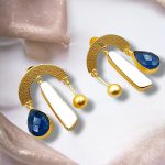 La Trendz Rajwadi Gold Polish Indo-Western Stud Drop Earrings For Women