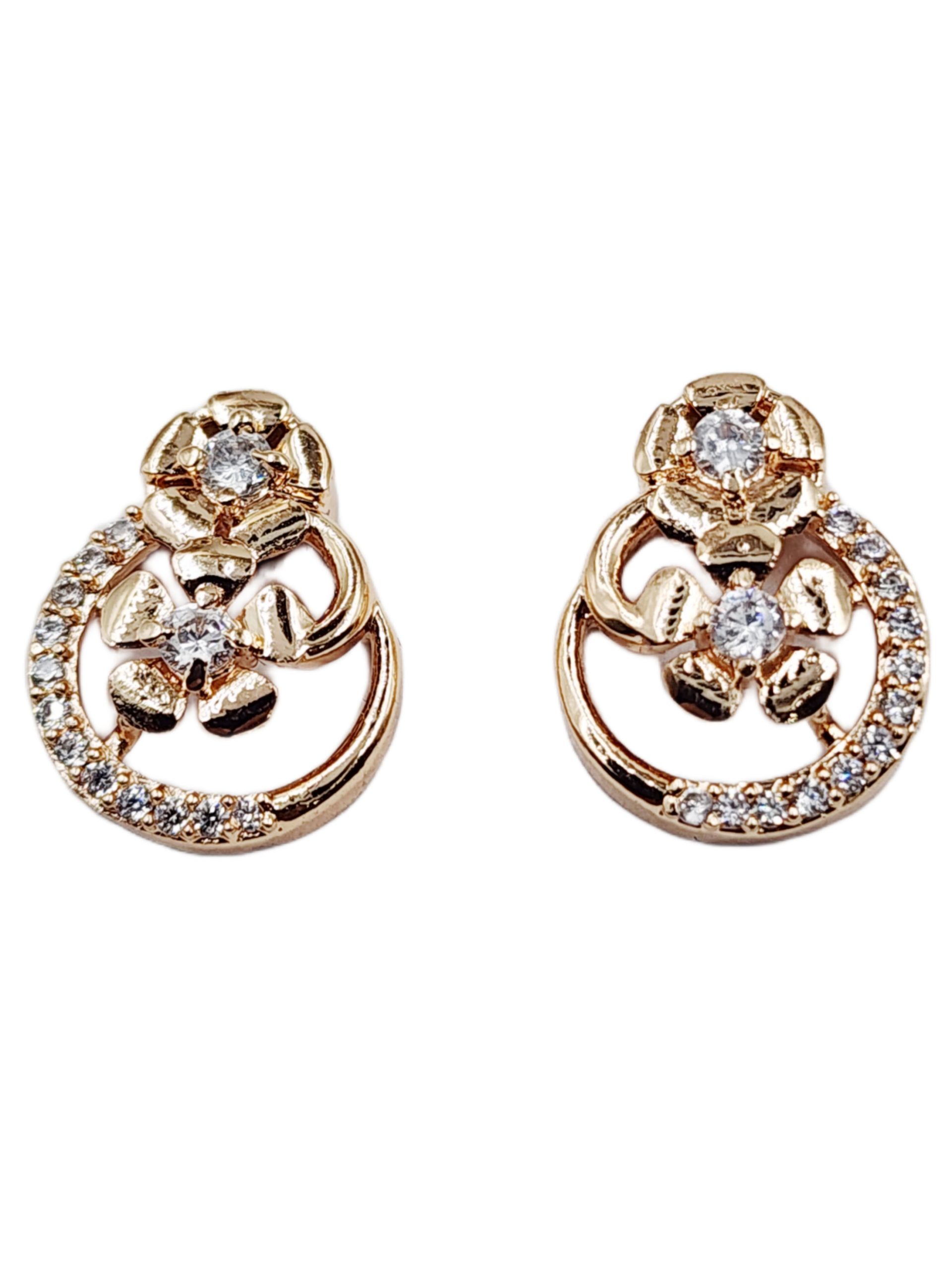 ERR2360464W A La Trendz Brass CZ Stud Daily Wear Earring For Women - Image 1