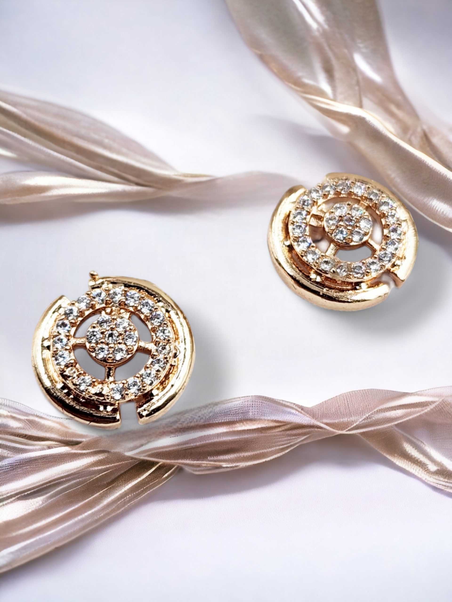 ERR2390458W La Trendz Brass CZ Stud Daily Wear Earring For Women - Image 1