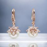 La Trendz Brass CZ Pearl Drop Party Wear Earring For Women
