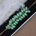 La Trendz Brass Handmade Ethnic Kundan Gold Polish Bracelet
