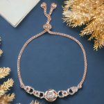 La Trendz Brass CZ Stone Delicate White Elegant Kada For Women