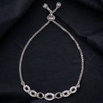 La Trendz Brass CZ Stone Delicate White Elegant Kada For Women