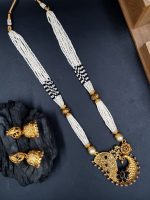 La Trendz South Indian Peacock Pendent Necklace Set For Women - Image 5