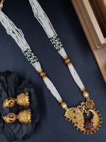 La Trendz South Indian Peacock Pendent Necklace Set For Women