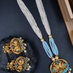 La Trendz South Indian Matte Polish Pendent Necklace Set For Women