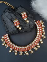 La Trendz Meenakari Gold Plated Necklace & Earring For Women - Image 3