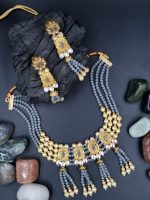 La Trendz Beautiful Party Crystal Necklace Set For Women