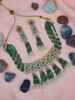 La Trendz Beautiful Party Crystal Choker Necklace Set For Women - Image 5