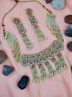 La Trendz Beautiful Party Crystal Choker Necklace Set For Women - Image 3