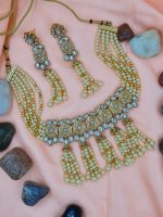 La Trendz Beautiful Party Crystal Choker Necklace Set For Women