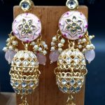 La Trendz Kundan Gold Plated Jhumka Earring For Women