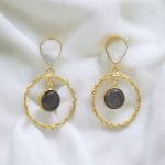 La Trendz Round Shape Hoop Rajwadi Gold Polish Dangle Earring For Women