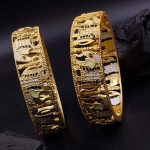 La Trendz Meenakari Rajwadi Gold Polish Elephant Wedding Bangles 2 Set