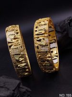 La Trendz Meenakari Rajwadi Gold Polish Elephant Wedding Bangles 2 Set