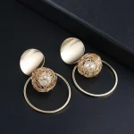 La Trendz Korean Gold Plated Pearls Earrings For Women