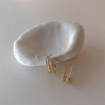 La Trendz Korean Gold Plated Fashionable Stud Earrings For Women - Image 3