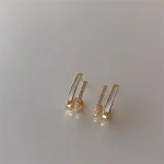 La Trendz Korean Gold Plated Fashionable Stud Earrings For Women - Image 2