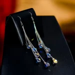 La Trendz Korean Silver Plated Stylish Long Chain Earrings For Women