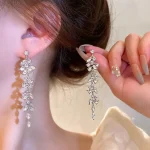 La Trendz Korea Silver Plated K-Pop Long Earring For Women - Image 4