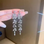 La Trendz Korea Silver Plated K-Pop Long Earring For Women