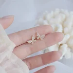 La Trendz Korean Designer Celebrity Butterfly Earrings For Women - Image 3