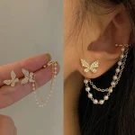 La Trendz Korean Designer Celebrity Butterfly Earrings For Women - Image 4