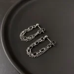 La Trendz Korean Statement Western Long Chain Earrings For Women - Image 2