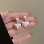 La Trendz Korean Statement Western Heart Shape Stud Earrings For Women - Image 2