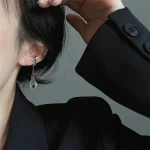 La Trendz Korean Contemproray Long Chain Earrings For Women - Image 4