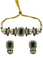 La Trendz Kundan Stone Bridal Choker Necklace Set with Earrings | Traditional Indian Wedding Jewelry for Women - Image 7