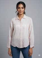 La Trendz Women's Ethnic Embroidered Cotton Long Sleeve Shirt | Designer Floral Thread Work Top for Wholesale Buyer - Image 4