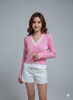 La Trendz Women's Ribbed V-Neck Buttoned Knit Cardigan | Stylish Winter Sweater Top - Image 4